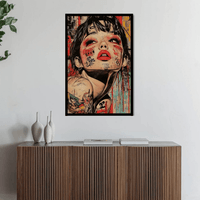 Abstract Woman Portrait Graffiti Canvas Wall Art - Memories InsiteABSTRACT WOMEN PORTRAIT GRAFFITI CANVAS WALL ART - STRECHED
