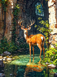 Majestic Deer Canvas Wall Art | Nature Wildlife Painting