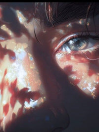 Aesthetic Eyes Canvas Wall Art | Cinematic Close-Up Portrait Painting