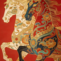 Framed Wall Art Horse Painting on Wall