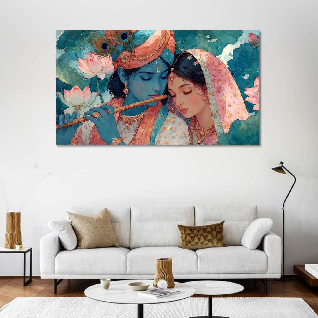 Radha Krishna Canvas Wall Art