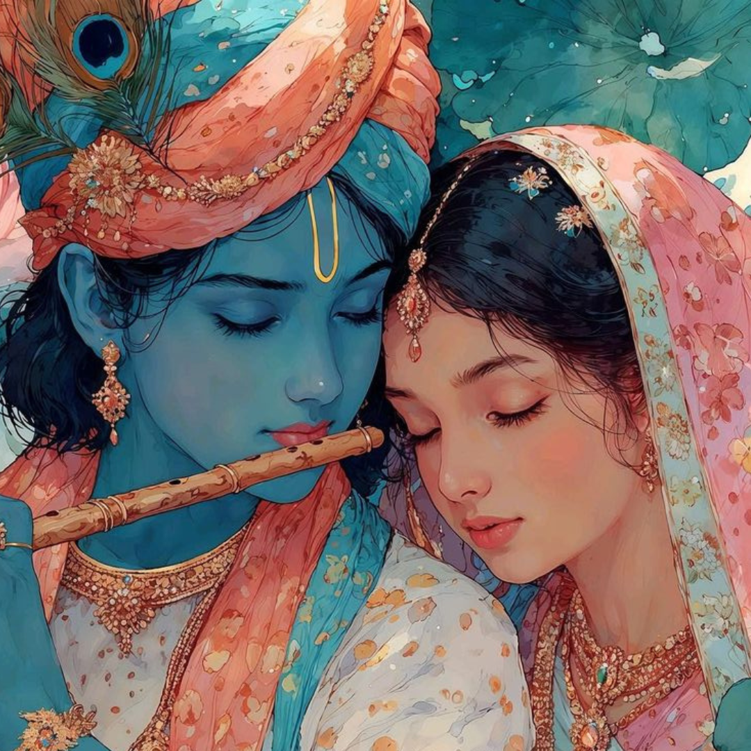 Radha Krishna Canvas Wall Art