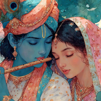 Radha Krishna Canvas Wall Art