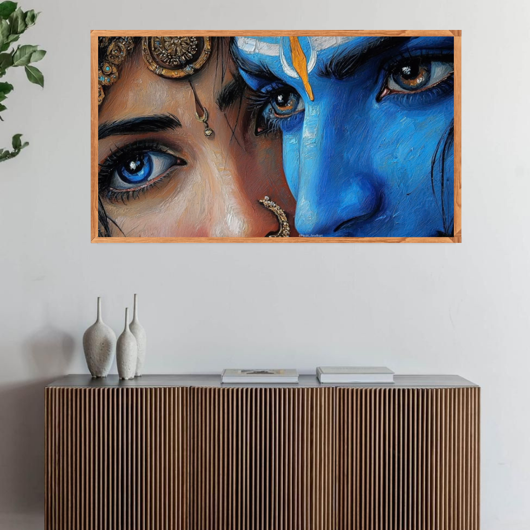 Shiv Parvati Close-Up Canvas Wall Art