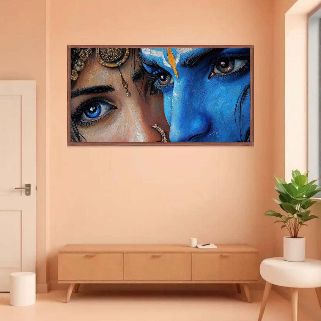 Shiv Parvati Close-Up Canvas Wall Art