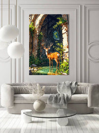 Majestic Deer Canvas Wall Art | Nature Wildlife Painting