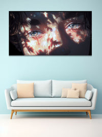 Aesthetic Eyes Canvas Wall Art | Cinematic Close-Up Portrait Painting