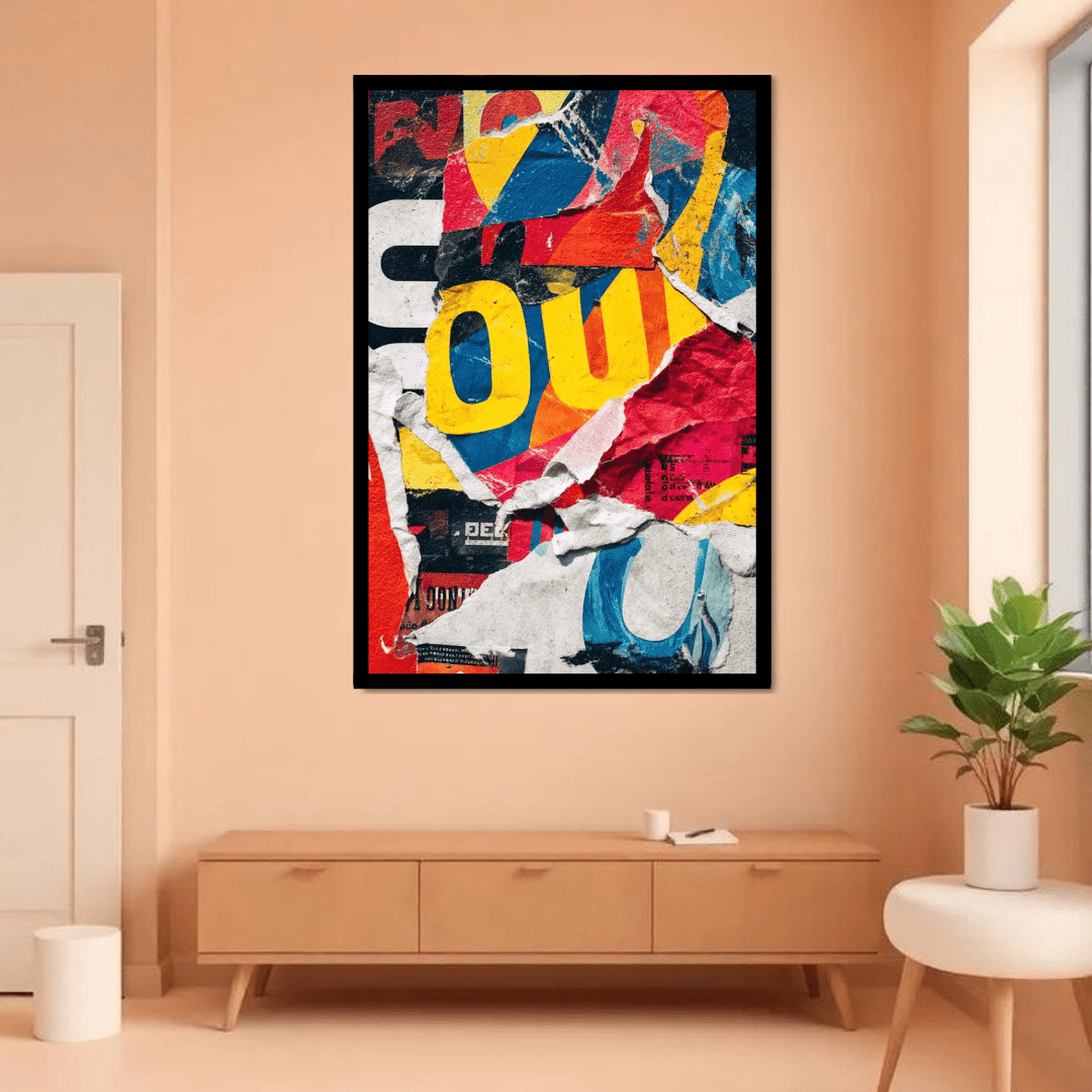 Abstract Urban Collage Canvas Wall Art - Memories InsiteABSTRACT URBAN COLLAGE FRAME -STRECHED