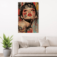 Abstract Woman Portrait Graffiti Canvas Wall Art - Memories InsiteABSTRACT WOMEN PORTRAIT GRAFFITI CANVAS WALL ART - STRECHED