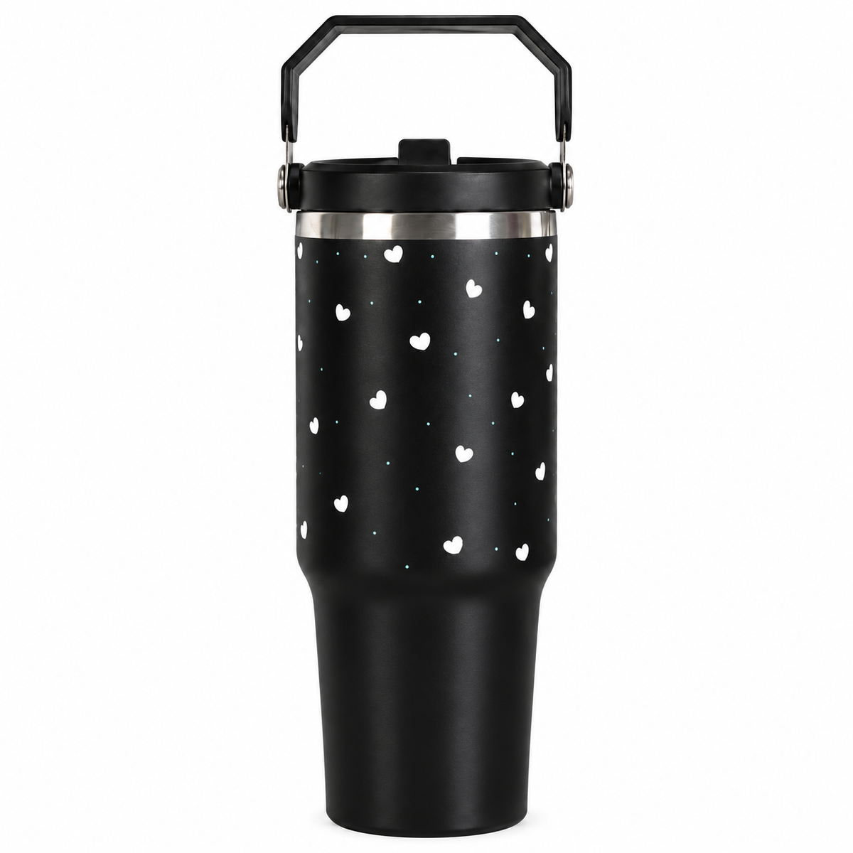 Aesthetic Heart Print Stainless Steel Tumbler