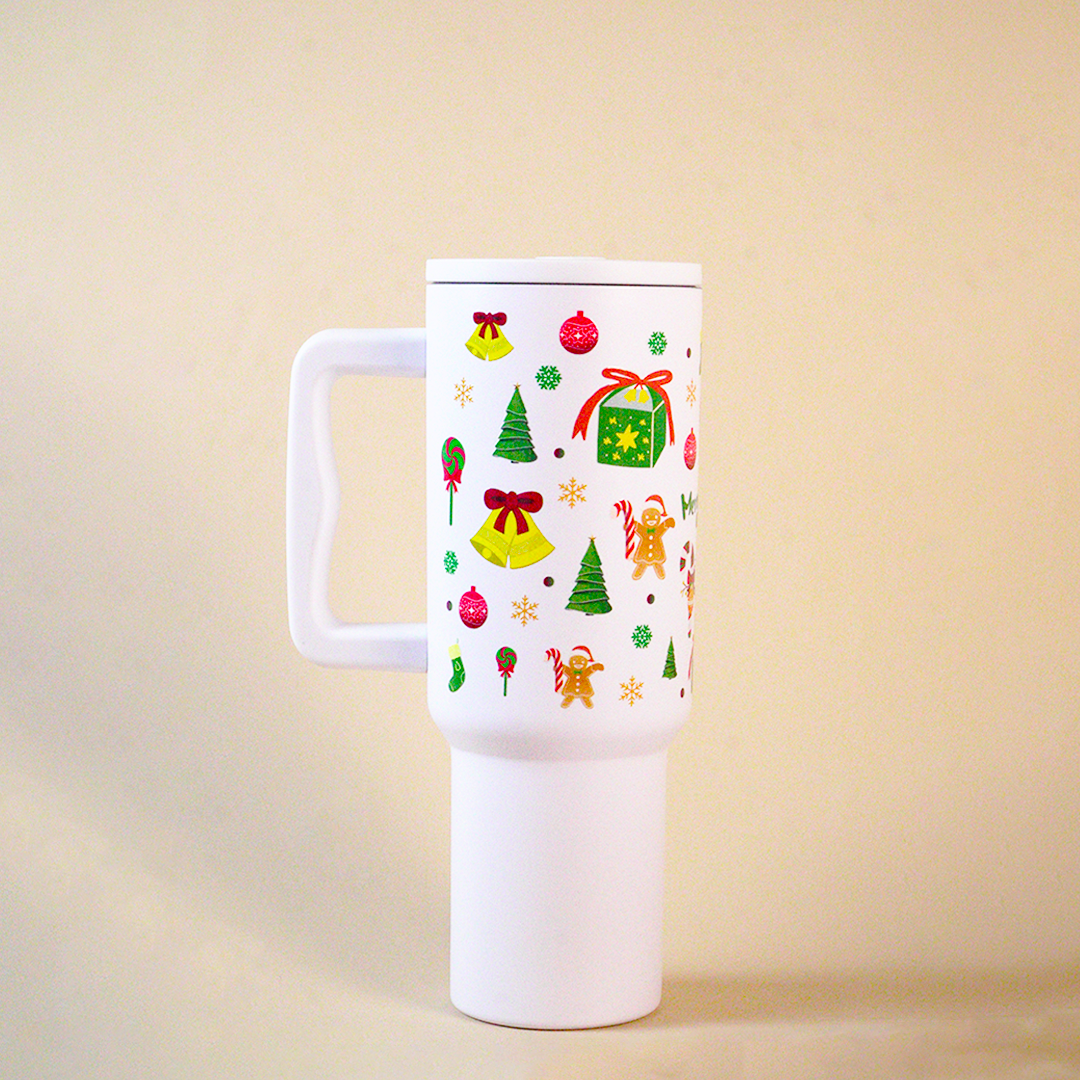 Gingerbread & Jingle Bells Christmas Theme Tumbler