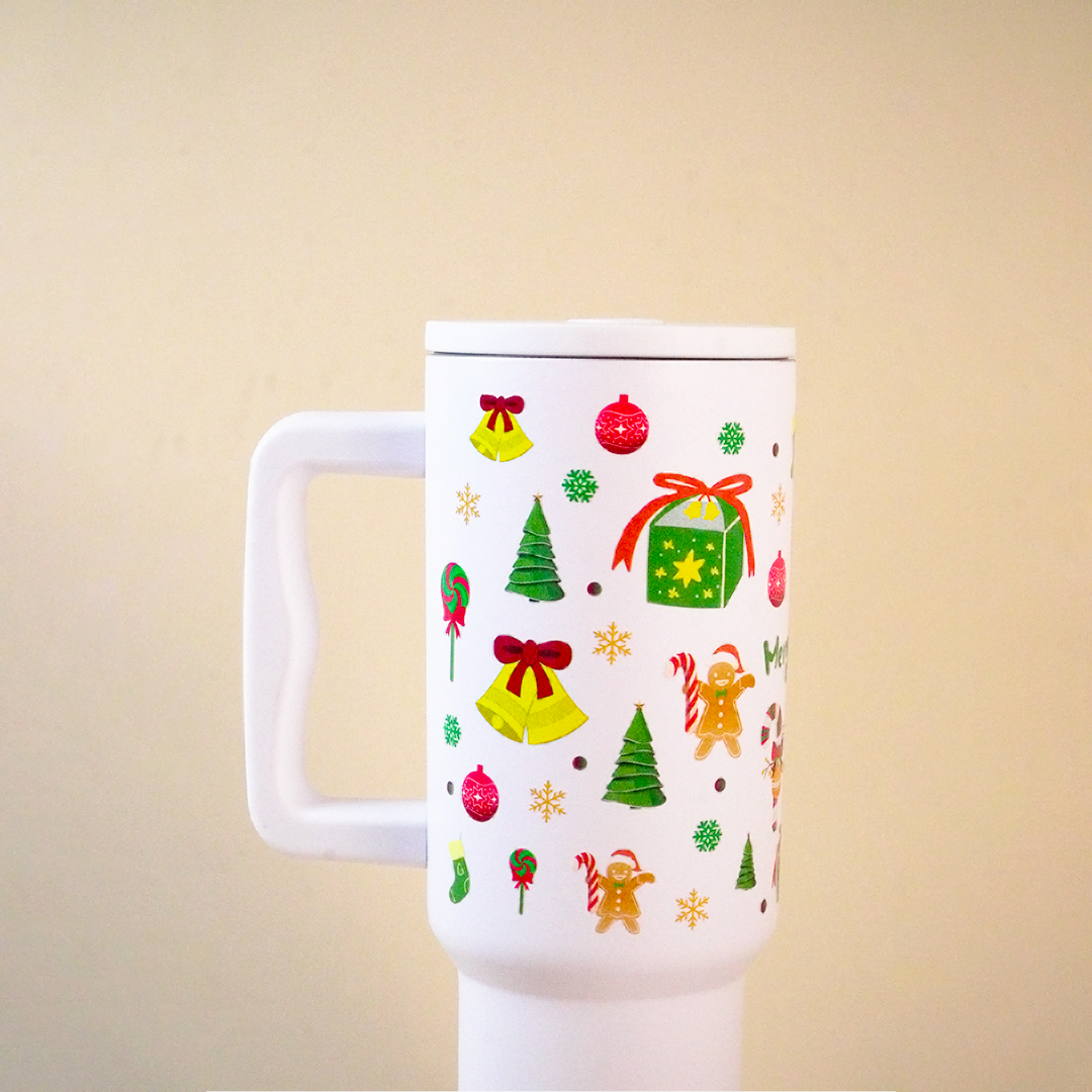 Gingerbread & Jingle Bells Christmas Theme Tumbler