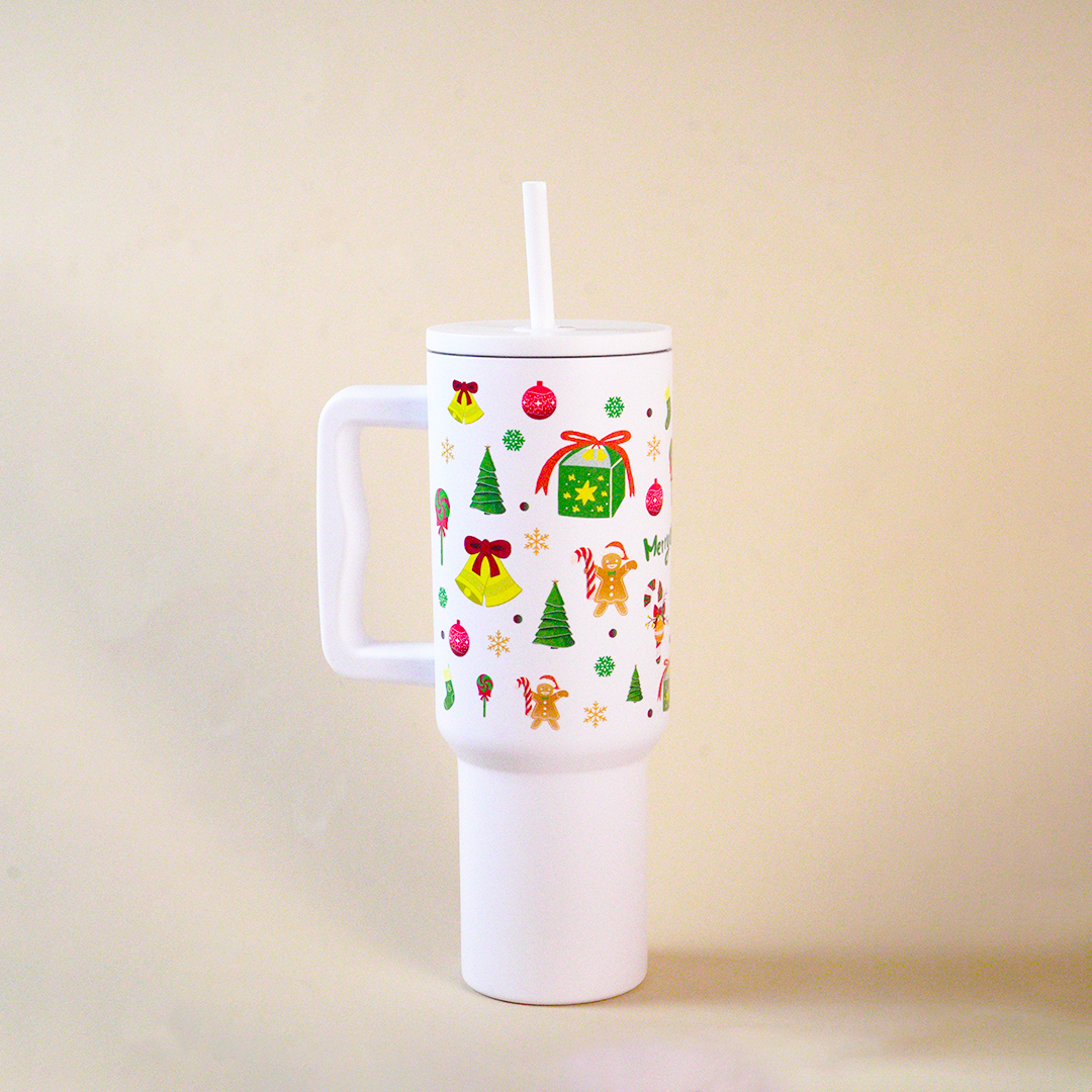Gingerbread & Jingle Bells Christmas Theme Tumbler