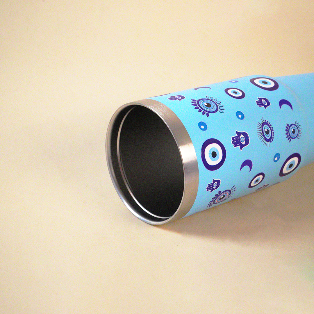 Evil Eye Protection with Hamsa Hands Insulated Tumbler
