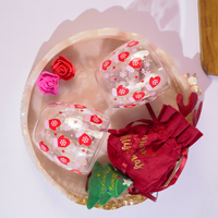 Set-2 Christmas Gloves  -Double Wall Glass Mug