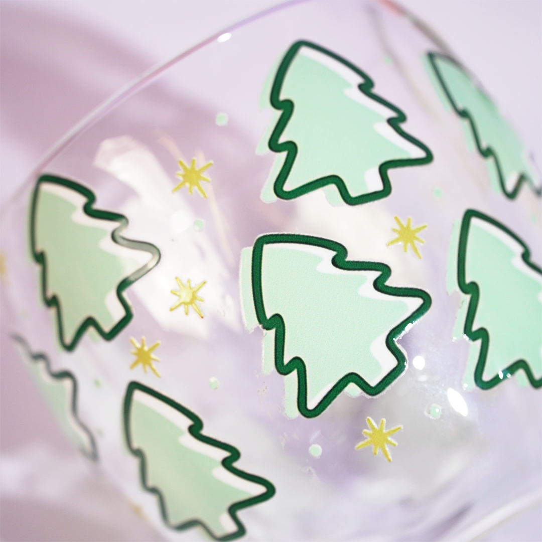 Set-2 Christmas Tree  -Double Wall Glass Mug