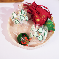 Set-2 Christmas Tree  -Double Wall Glass Mug