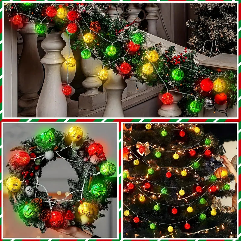 Colorful Christmas Ornament LED Ball Lights