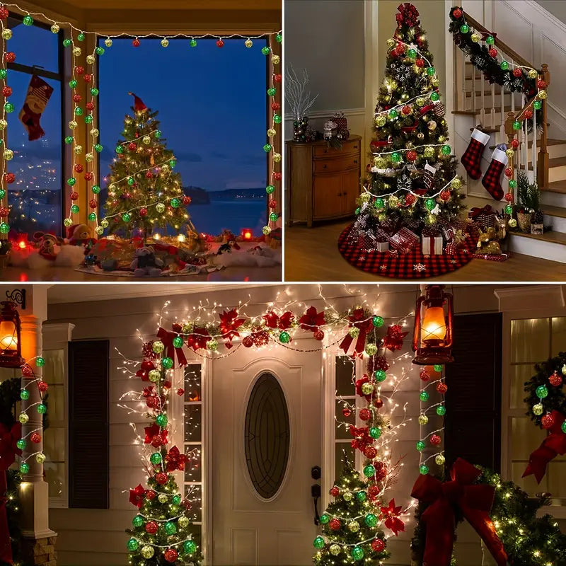 Colorful Christmas Ornament LED Ball Lights