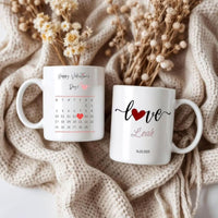 Personalized Valentine's Day Ceramic Coffee Mug