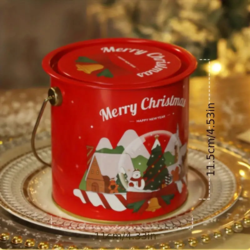 Santa Claus Christmas Candy Round Box