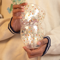 Set-2 Christmas Gingerbread & Stars -Double Wall Glass Mug