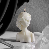 GIRL HUMAN FACE CANDLE 9 PACK OF 3 )