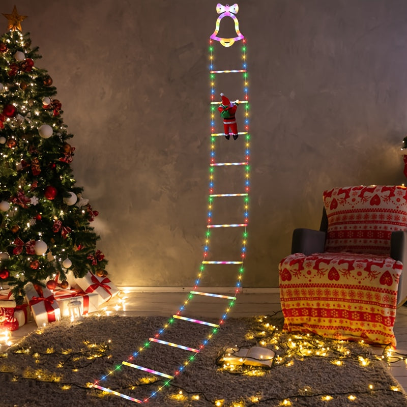 LED Climbing Santa Ladder Light