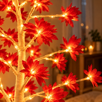 Warm Red Leaf Glow Lamp