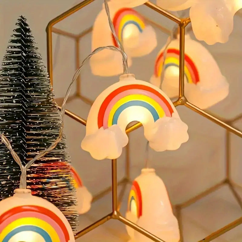 Rainbow & Cloud Festive String Lights