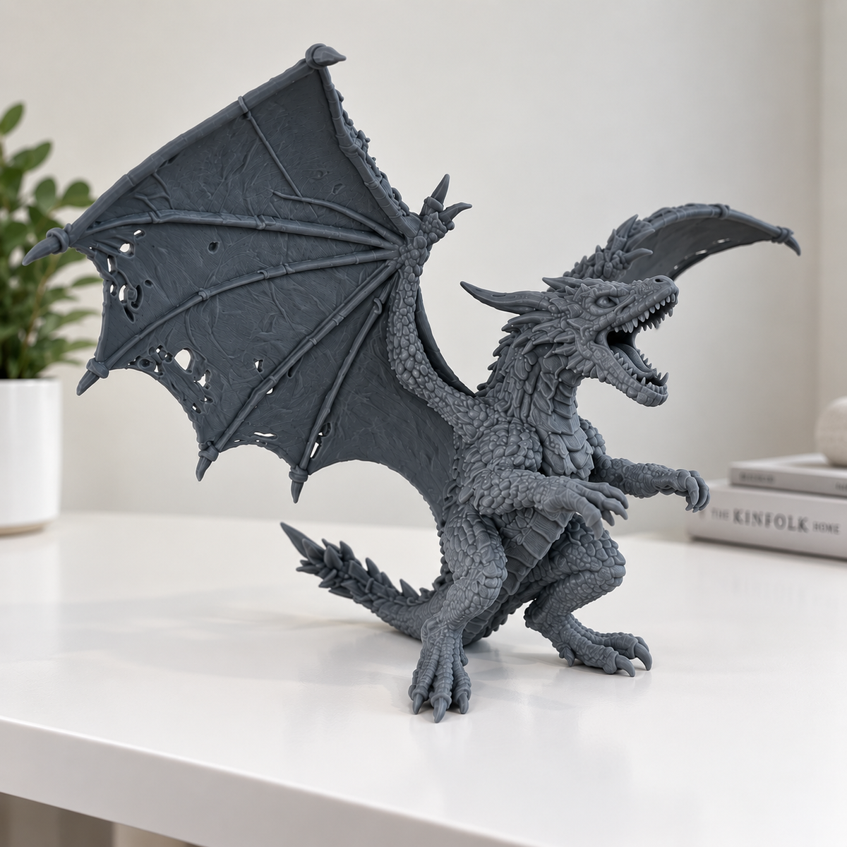 Dragon Decorative Figurine | Fantasy Dragon Sculpture | Mythical Home Decor Accent