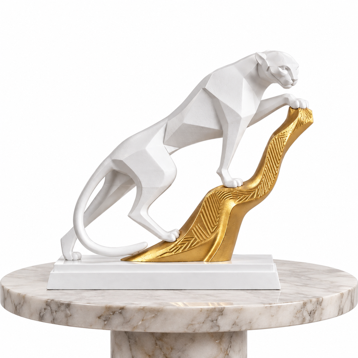 Panther Decorative Statue | Modern Animal Sculpture for Home & Office Decor