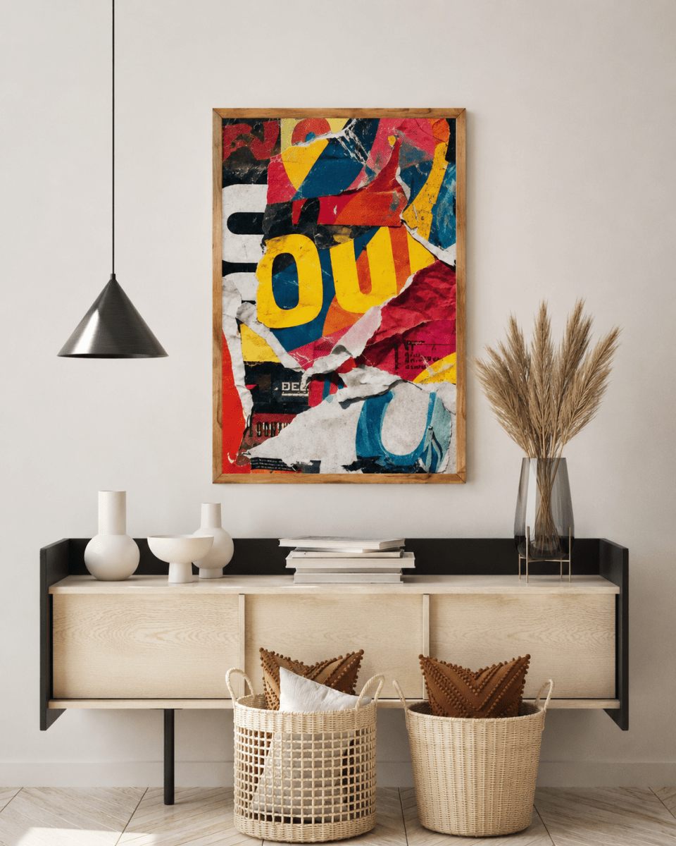 Abstract Urban Collage Canvas Wall Art - Memories InsiteABSTRACT URBAN COLLAGE FRAME -STRECHED