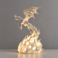 Dragon Flame Table Decor | Fantasy Dragon Decorative Showpiece | Mythical Home Décor