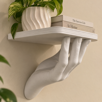 Hand Shaped Floating Wall Shelf | Decorative Wall Mounted Display Shelf | Home Decor