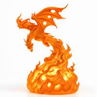 Dragon Flame Table Decor | Fantasy Dragon Decorative Showpiece | Mythical Home Décor