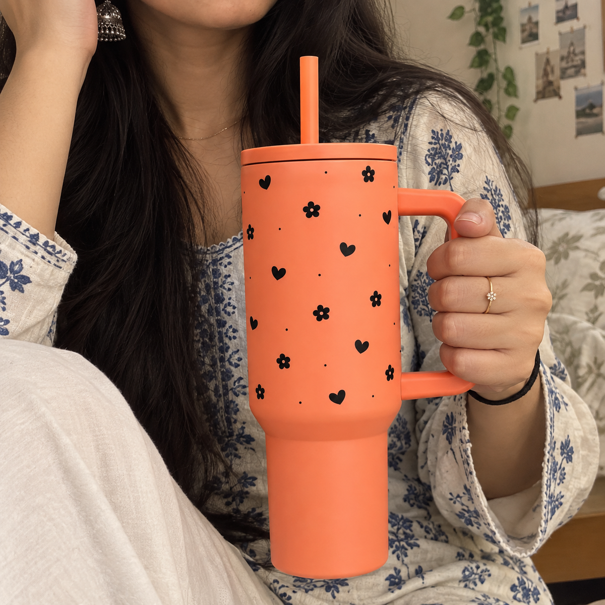 Peach Petals Tumbler