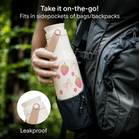 Berry Bow Bottle — Leakproof & Insulated 500 ML - Memories InsiteBERRY BOW BOTTLE MILK WHITE 500 ML