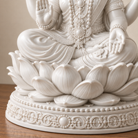 Goddess Lakshmi Statue for Home Decor | Lotus Seated Decorative Idol & Spiritual Showpiece