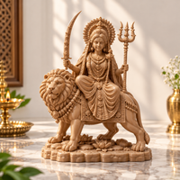 Goddess Durga Riding Lion Idol | Intricate Spiritual Home Décor | Pooja Mandir Showpiece