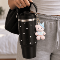 Aesthetic Heart Print Stainless Steel Tumbler