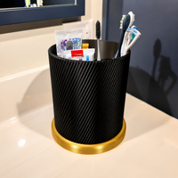 Rotating Bathroom Organizer | Multi-Purpose Toothbrush, Cosmetic & Countertop Storage Holder
