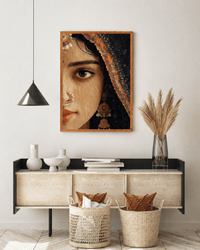 Traditional Indian Woman Portrait Canvas Wall Art - Memories Insite