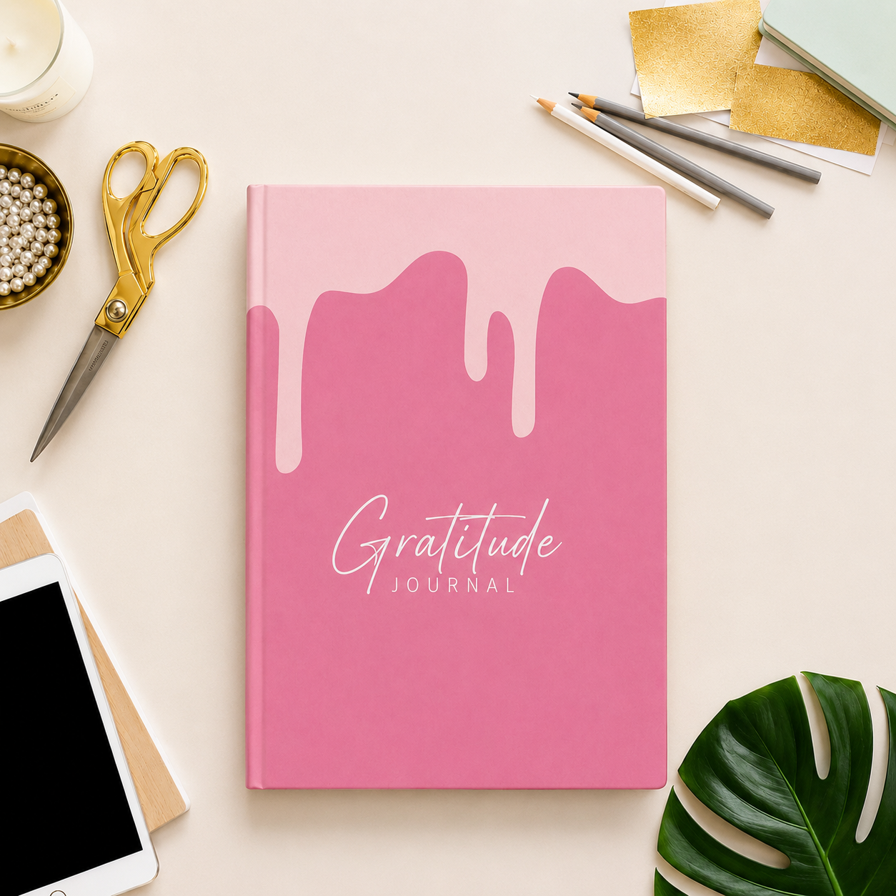 Pink Gratitude Journal A Beautiful Daily Reflection Diary