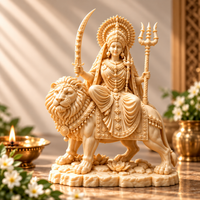 Goddess Durga Riding Lion Idol | Intricate Spiritual Home Décor | Pooja Mandir Showpiece
