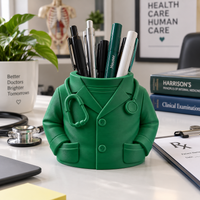 Doctor Coat Pen Stand | Cute Medical Desk Organizer | Doctor Themed Stationery Holder | Desk Decor