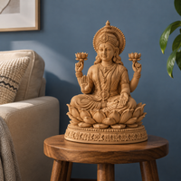 Goddess Lakshmi Statue for Home Decor | Lotus Seated Decorative Idol & Spiritual Showpiece