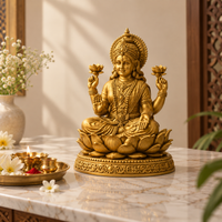 Goddess Lakshmi Statue for Home Decor | Lotus Seated Decorative Idol & Spiritual Showpiece