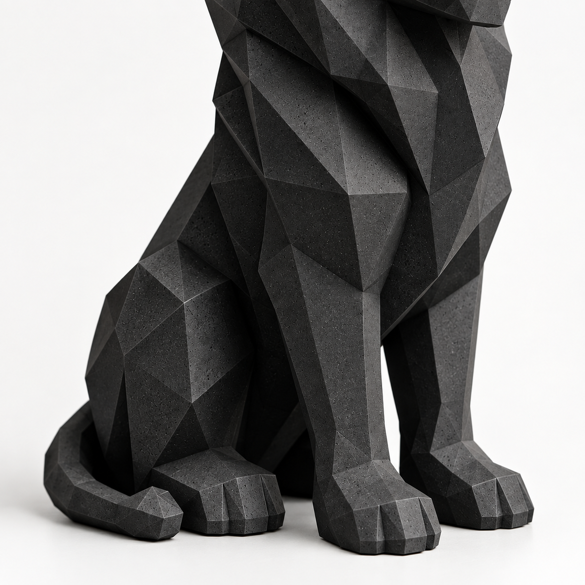 Geometric Lion Statue for Home Decor | Modern Decorative Animal Showpiece