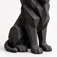 Geometric Lion Statue for Home Decor | Modern Decorative Animal Showpiece